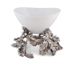 Vagabond House Majestic Forest Oak Leaf Acorn Centerpiece Porcelain Bowl