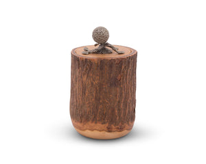 Vagabond House Majestic Forest Pine Cone Wood Canister