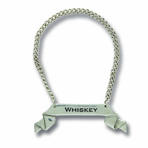Vagabond House Medici Living Whiskey Pewter Ribbon Decanter Tags