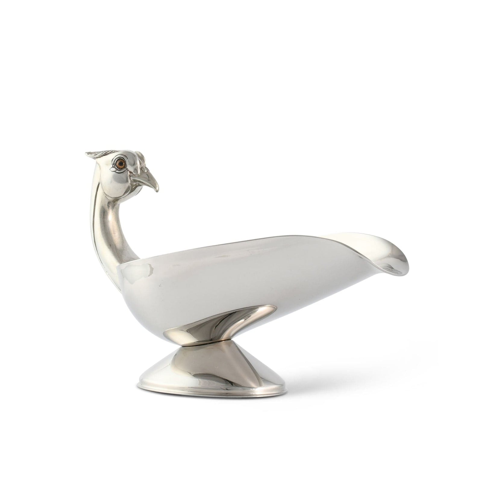 Vagabond House Morning Hunt Pheasant Handle Stainless Steel Gravy / Sauce Server