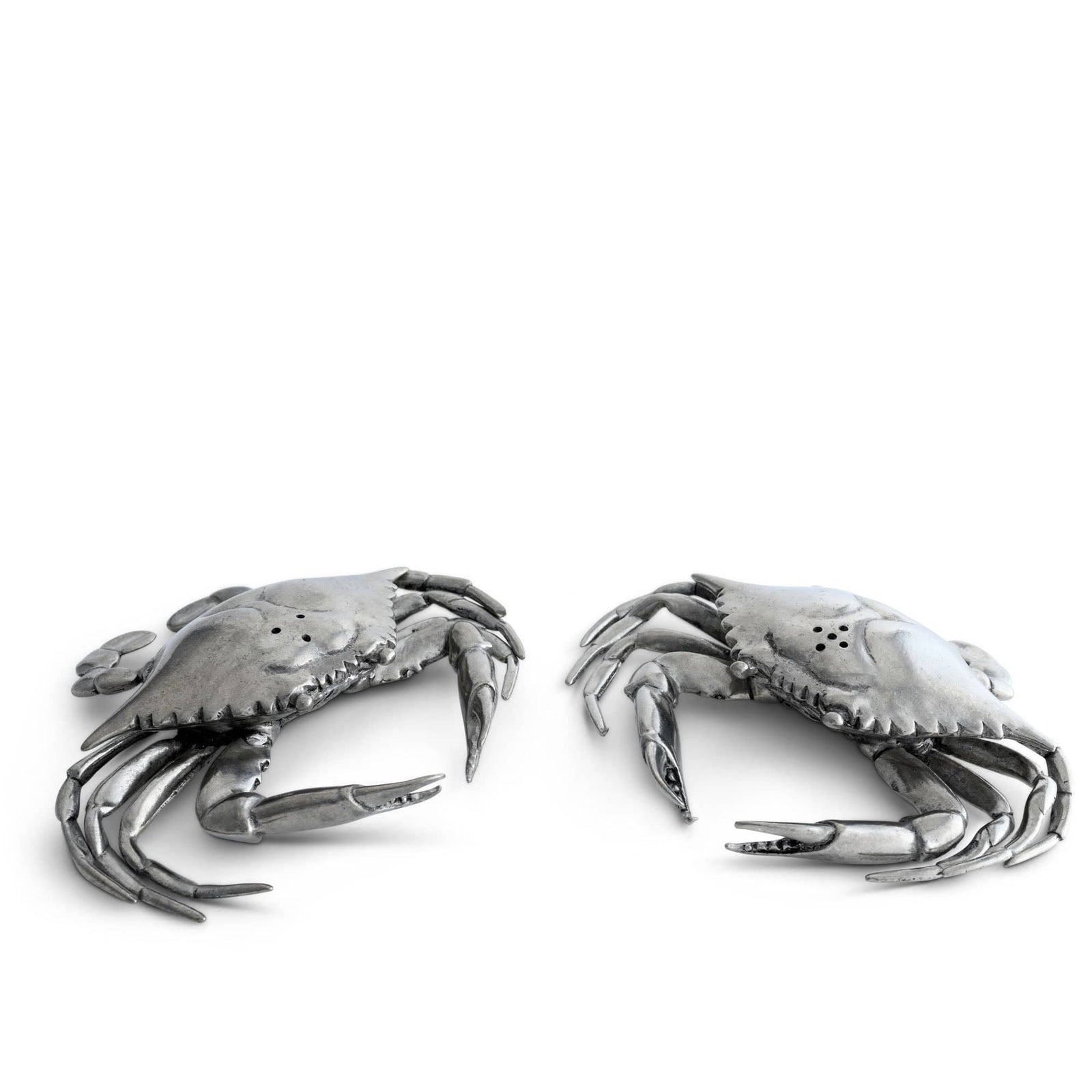 Vagabond House Sea and Shore Pewter Blue Crabs Salt & Pepper Set