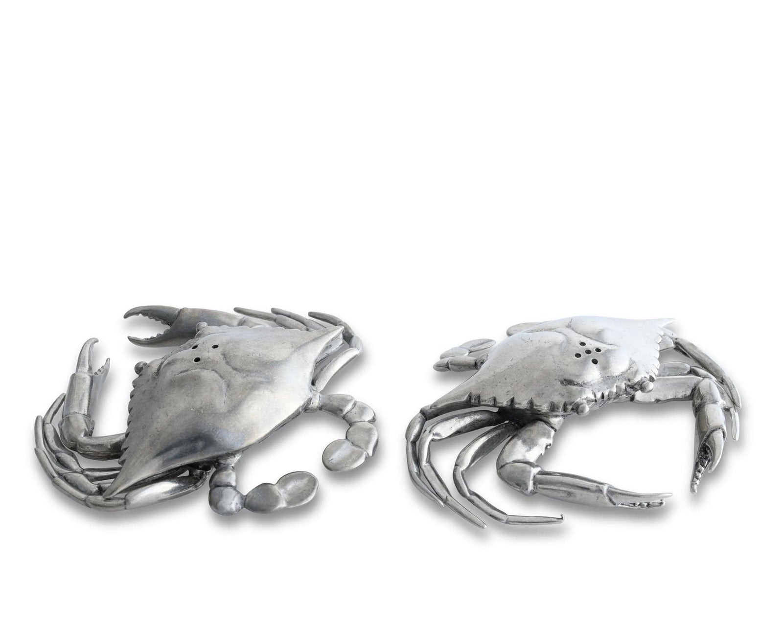 Vagabond House Sea and Shore Pewter Blue Crabs Salt & Pepper Set