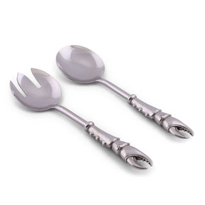 Vagabond House Sea and Shore Pewter Crab Claw Salad Serving Set