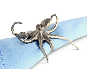 Vagabond House Sea and Shore Pewter Octopus Napkin Ring