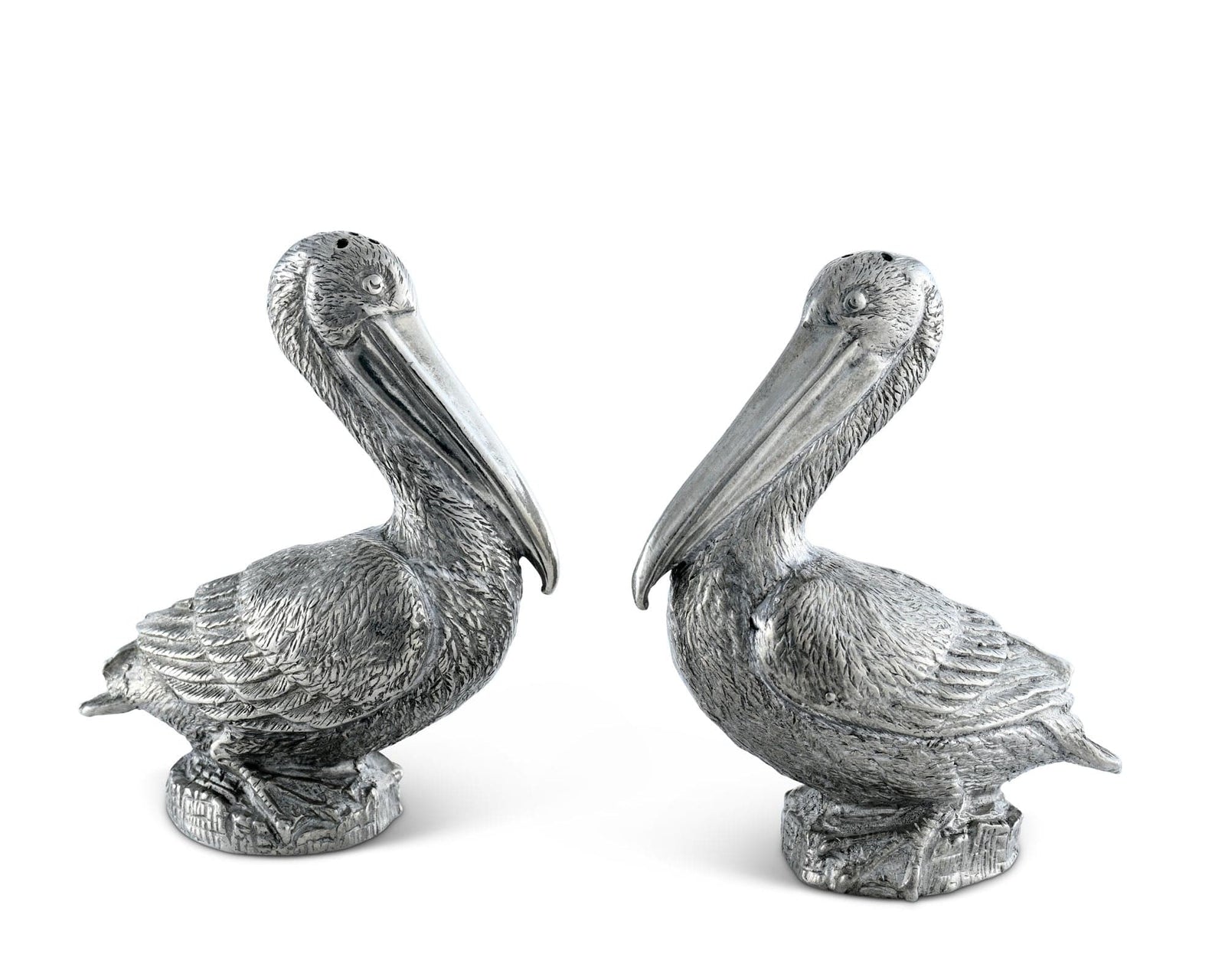 Vagabond House Sea and Shore Pewter Pelicans Salt & Pepper Set