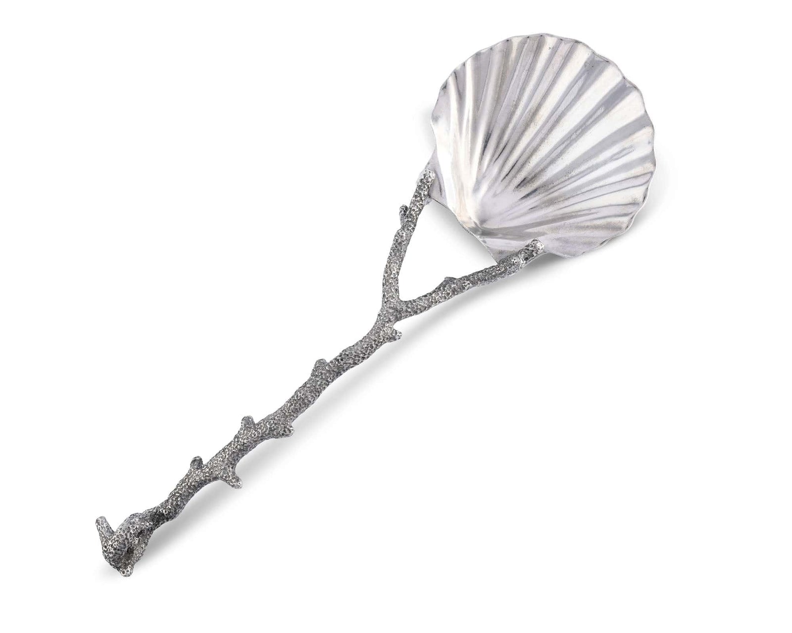 Vagabond House Sea and Shore Scallop Shell Coral Serving Spoon