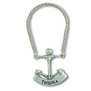 Vagabond House Sea and Shore Tequila Pewter Anchor Decanter Tags