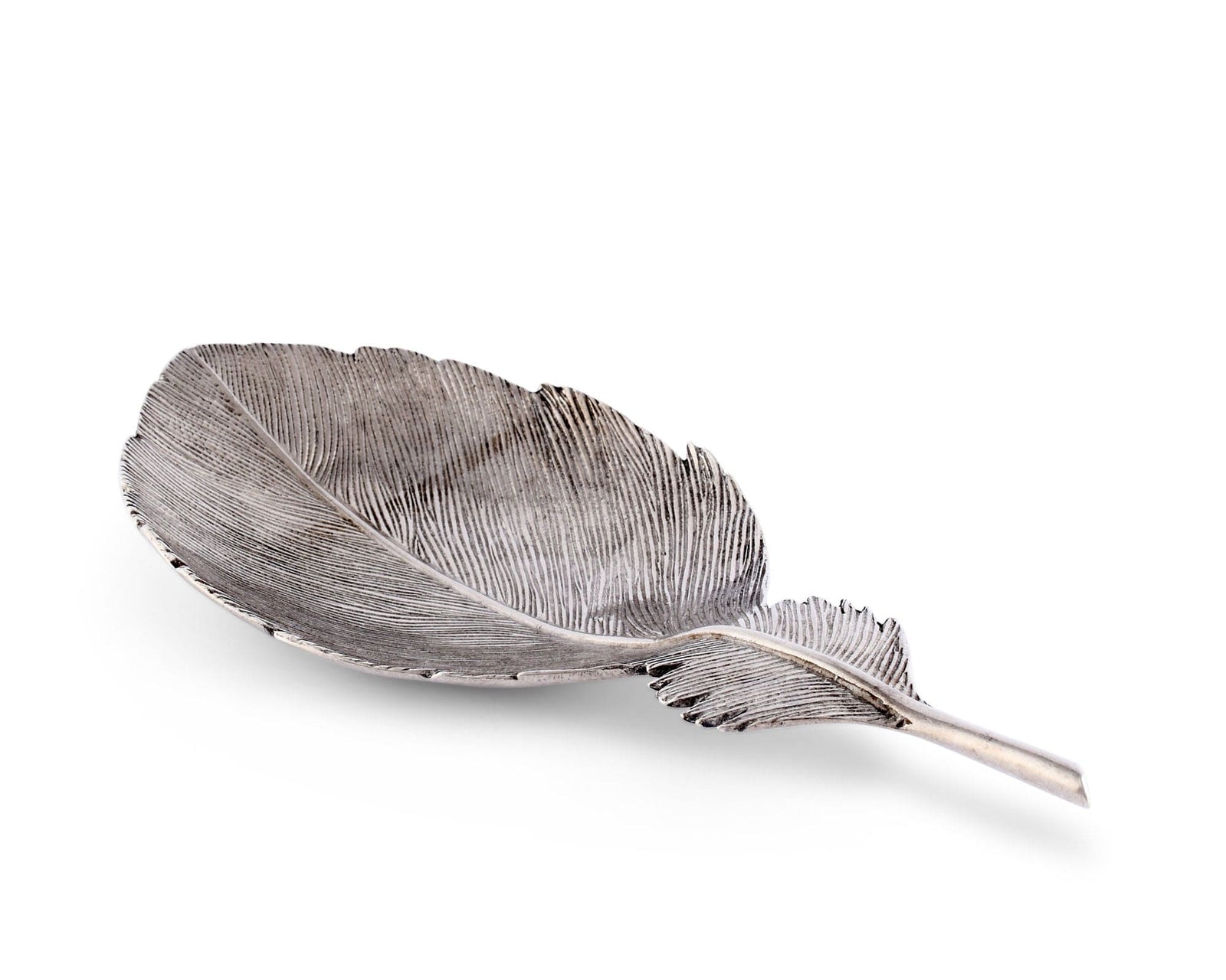 Vagabond House Song Bird Pewter Feather of Icarus Tray