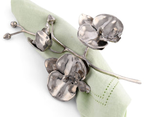 Vagabond House Tropical Tales Pewter Orchid Napkin Ring