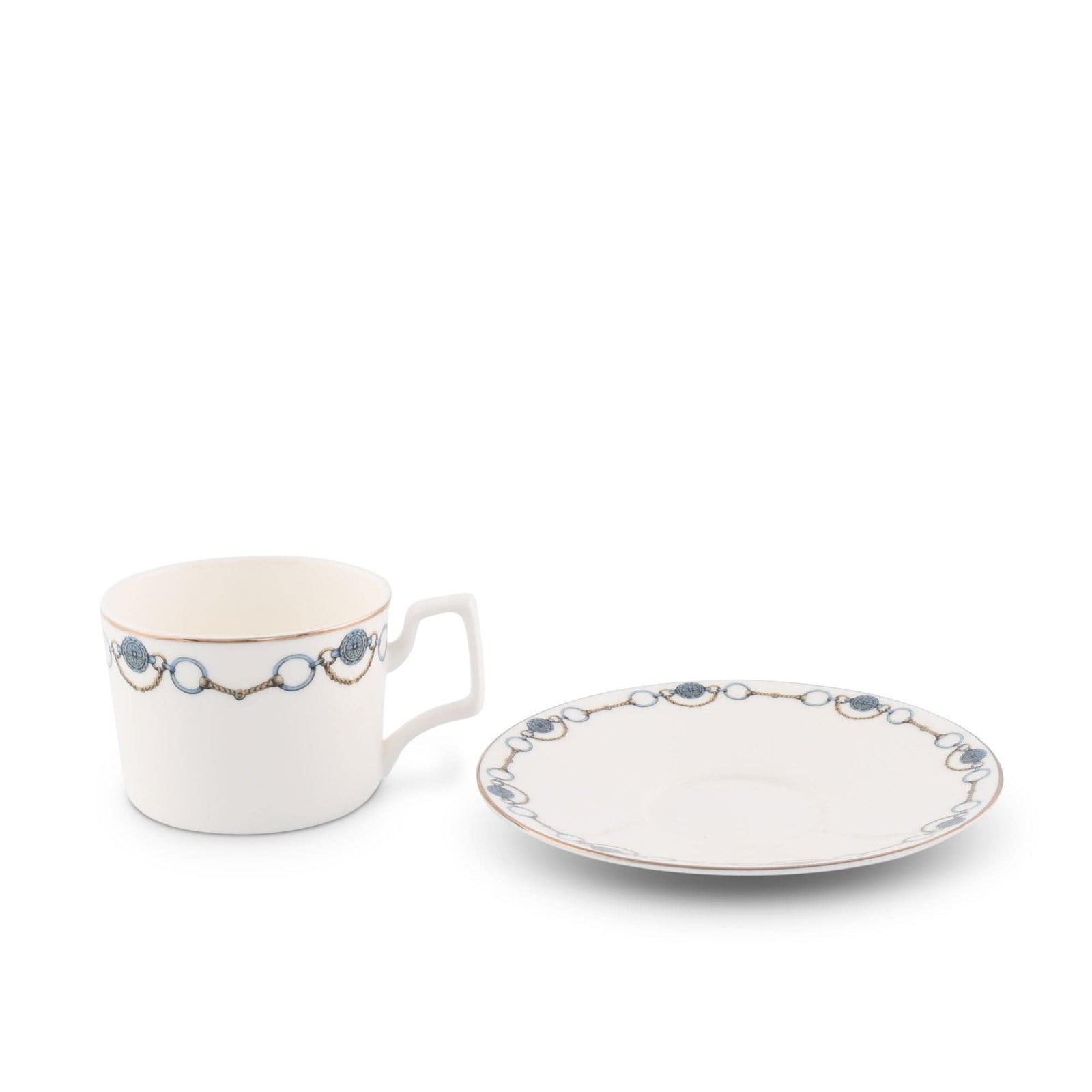 Vagabond House Western Frontier Amarillo Concho Pattern Bone China Cup and Saucer