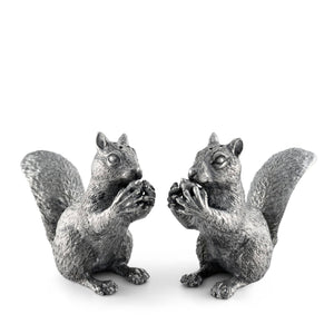 Vagabond House Woodland Creatures Pewter Squirrels Salt & Pepper Set