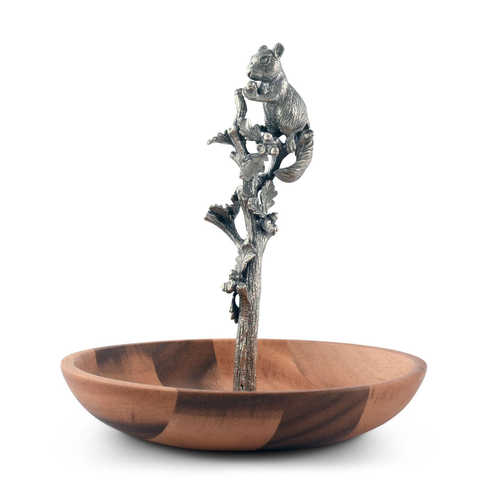 Vagabond House Woodland Creatures Squirrel Wood Candy / Nut Dish