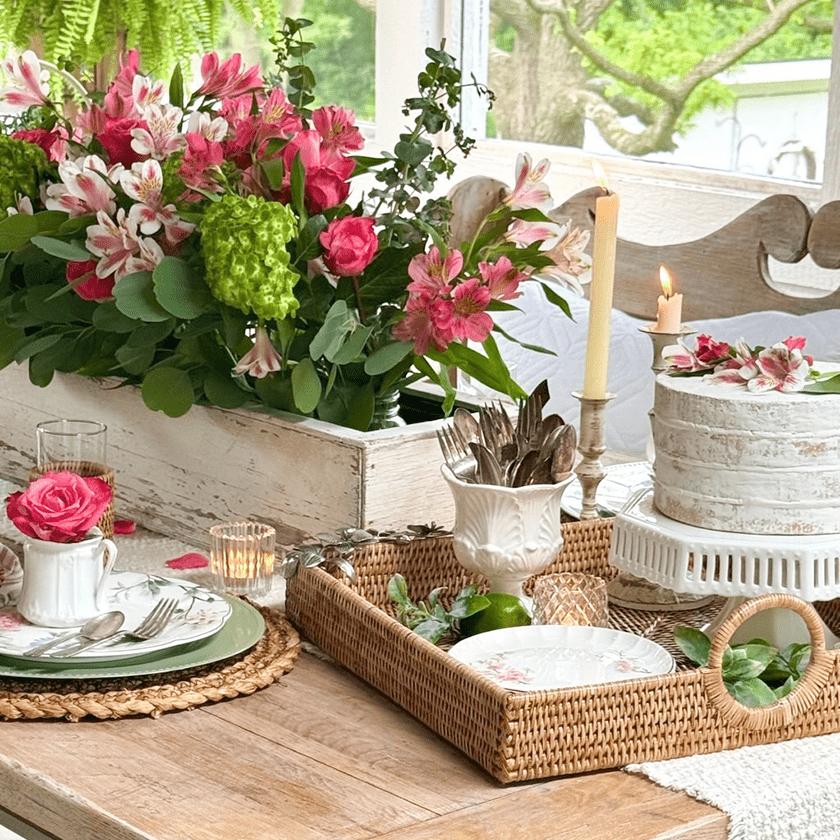 Wicker Rattan Orchid