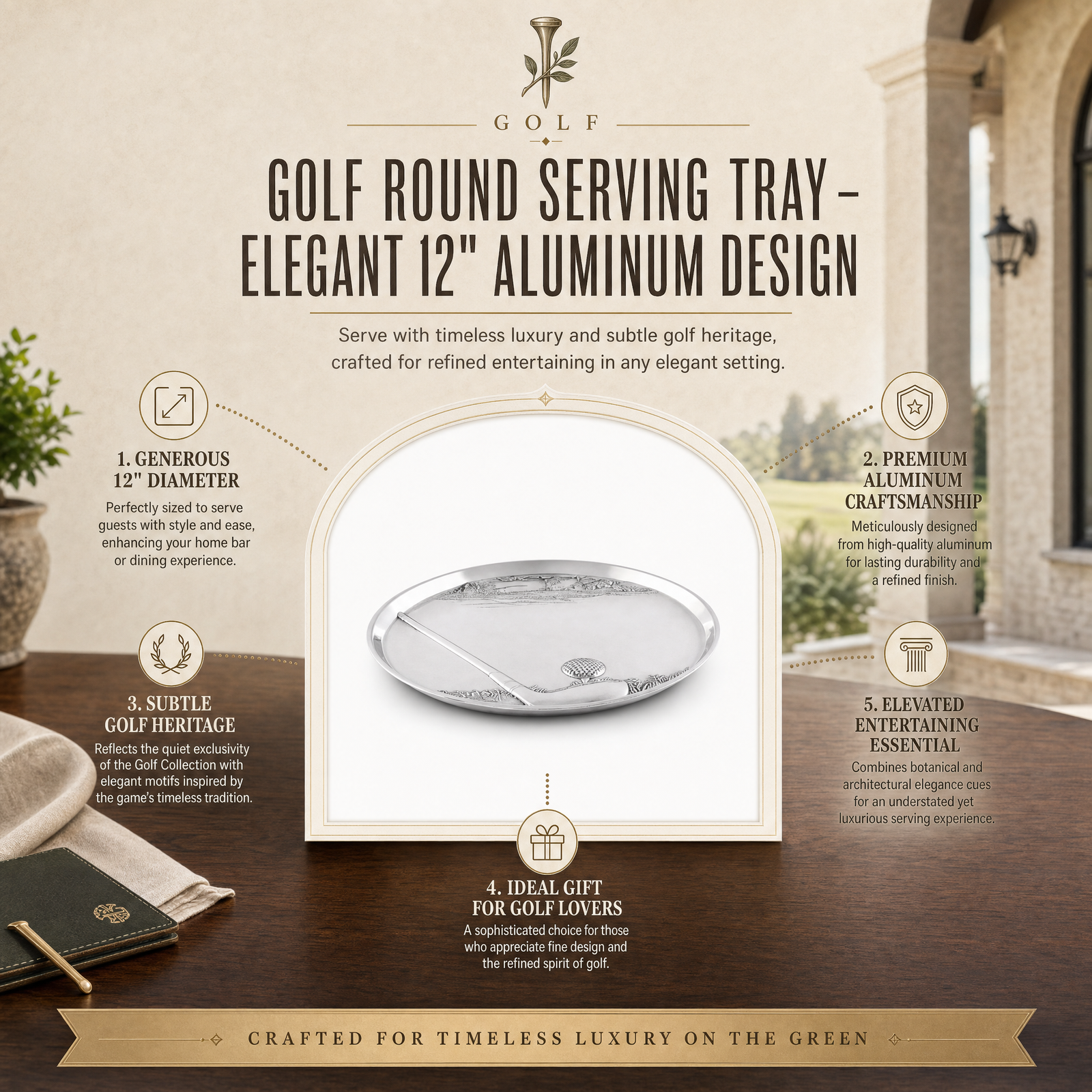 Golf Round Serving Tray 11