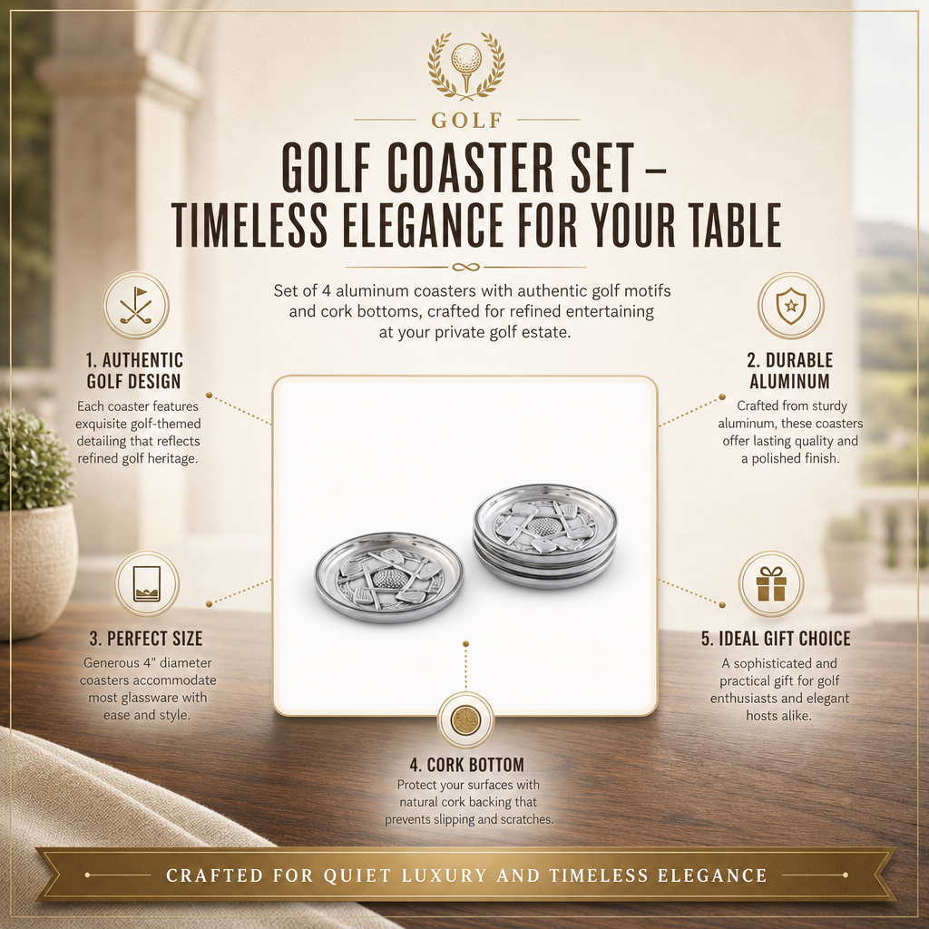 Golf Coaster Set - Set of 4 11