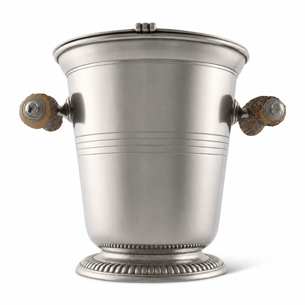 Pewter Ice Bucket with Antler Handles 1
