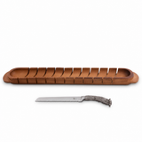 Baguette Board with Antler Bread Knife 1