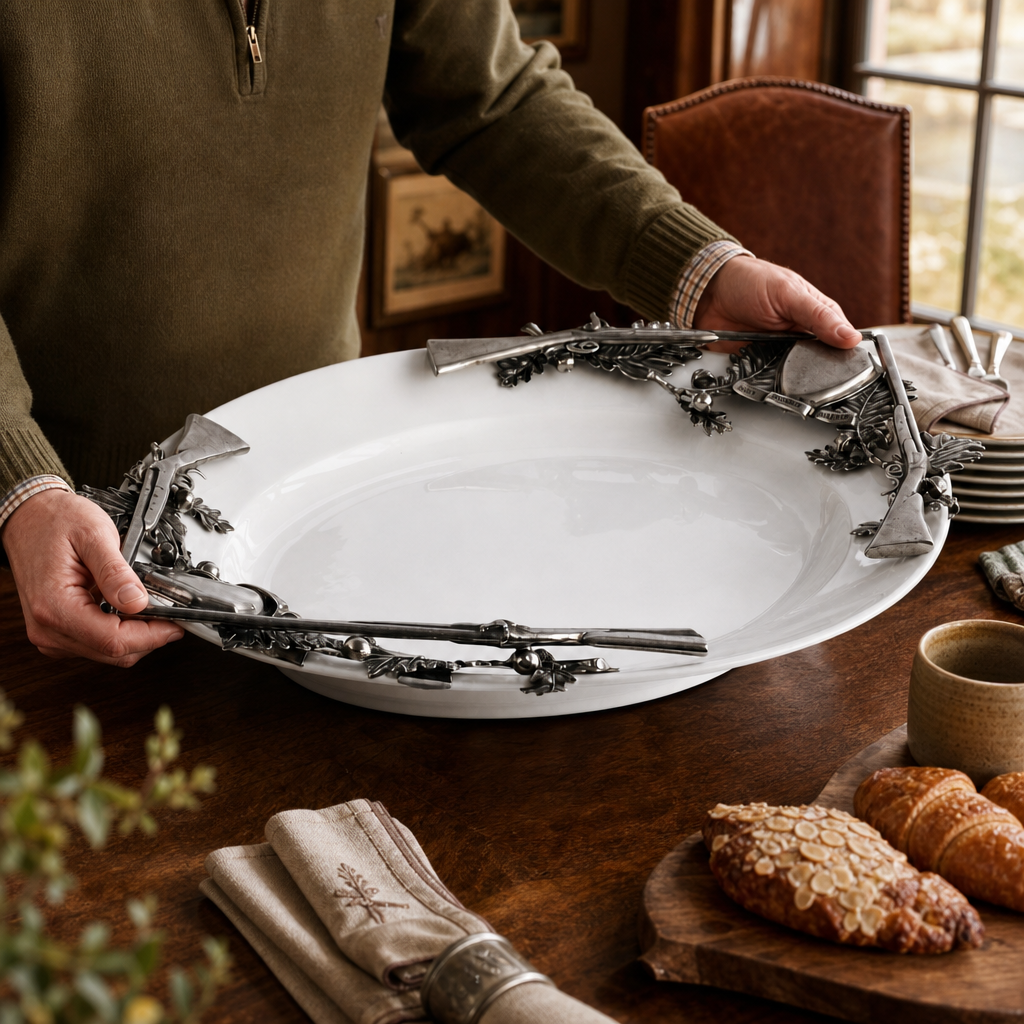 Stoneware Hunt Serving Tray 6