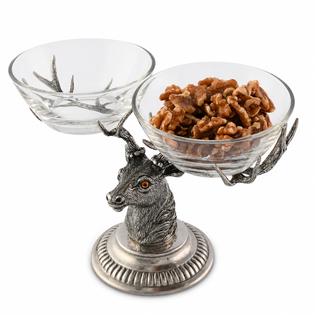 Stag Head Double Condiment Bowl 1