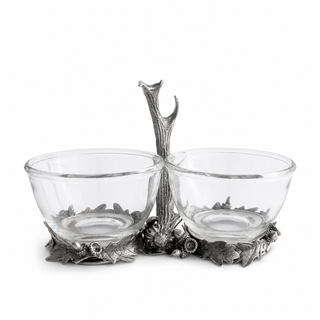 Fallen Antler Double Glass Dip Bowl