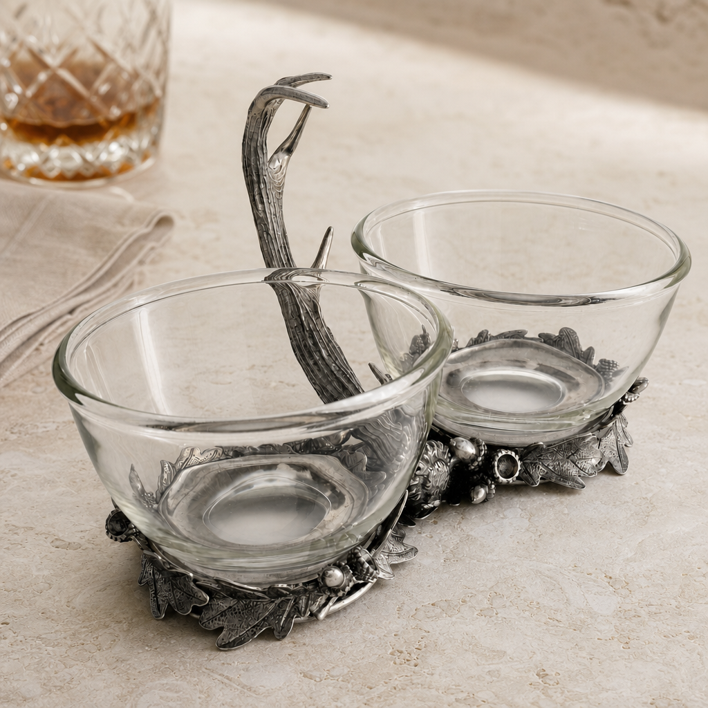 Fallen Antler Double Glass Dip Bowl 4