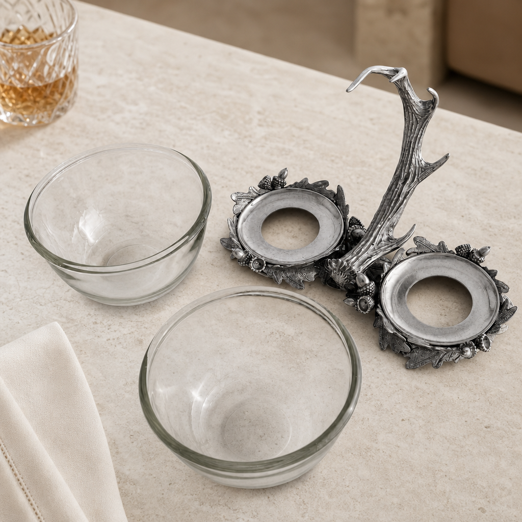 Fallen Antler Double Glass Dip Bowl 5