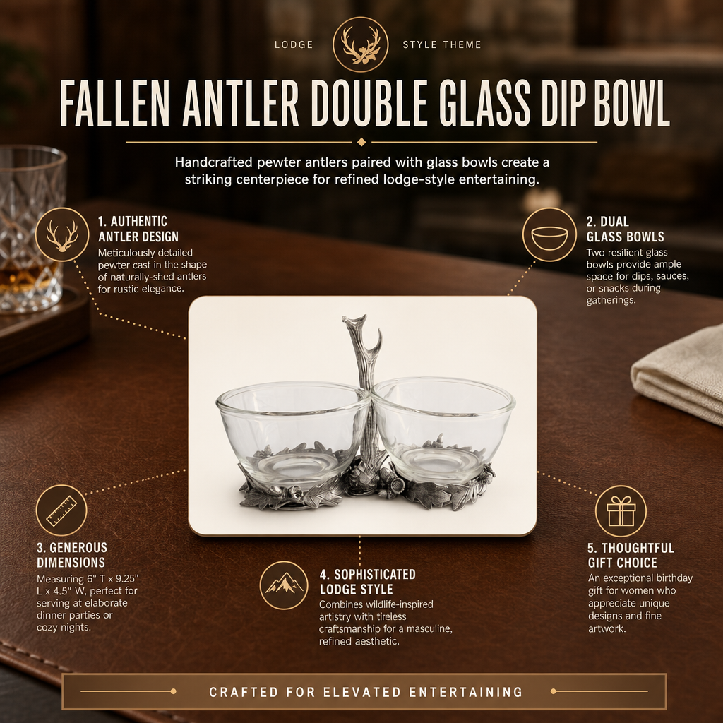 Fallen Antler Double Glass Dip Bowl 11