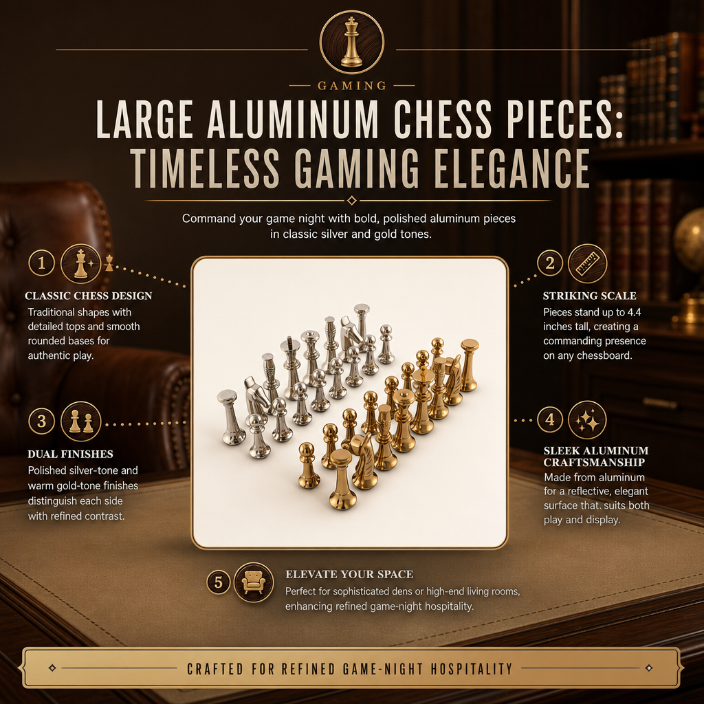 Large Aluminum Chess Pieces: Timeless Gaming Elegance