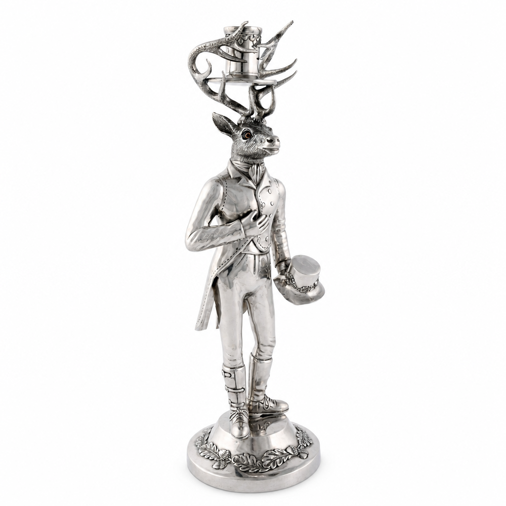 Gentleman Elk Tall Candlestick 1