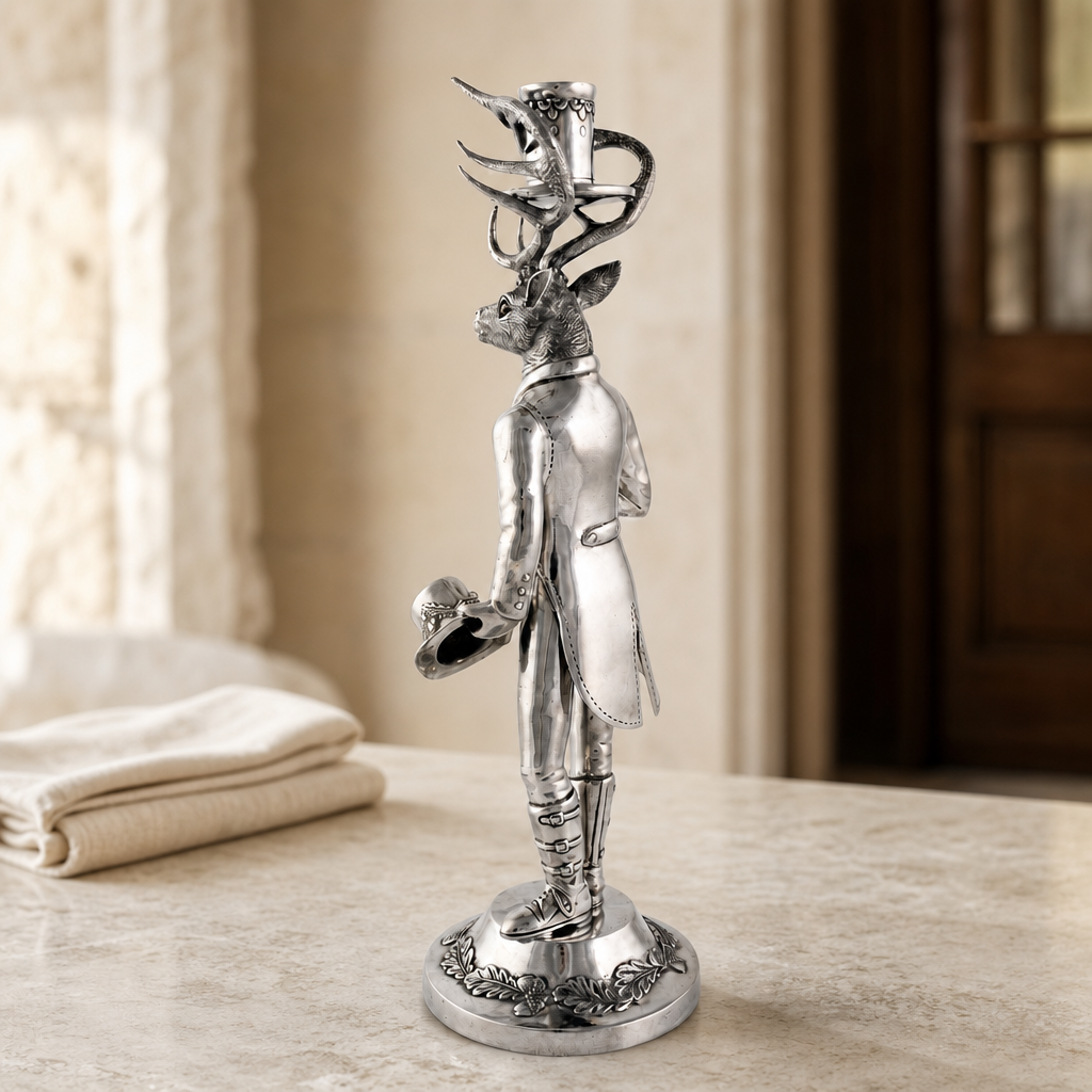 Gentleman Elk Tall Candlestick 3