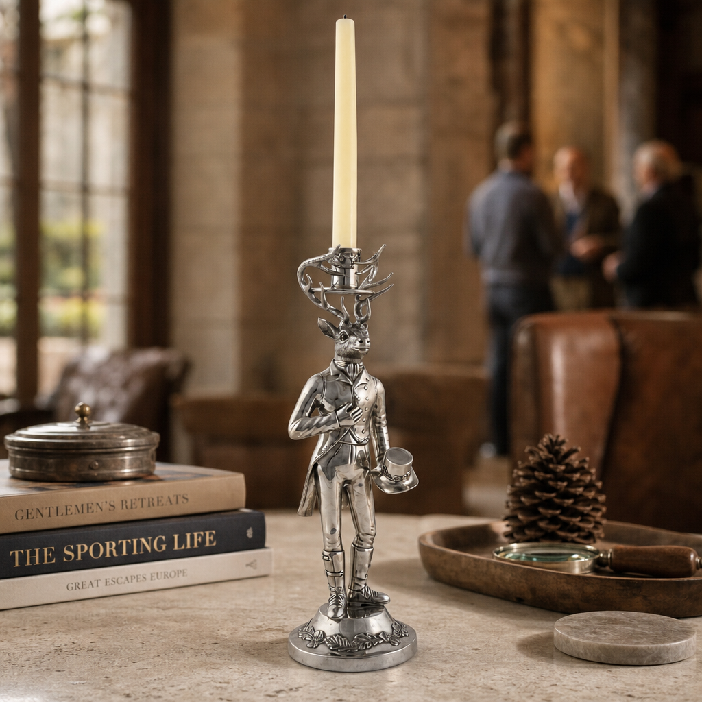Gentleman Elk Tall Candlestick 8