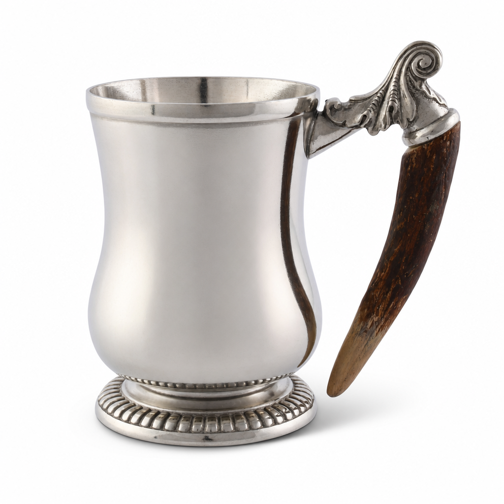 Curved English Mug -  Antler Handle 1