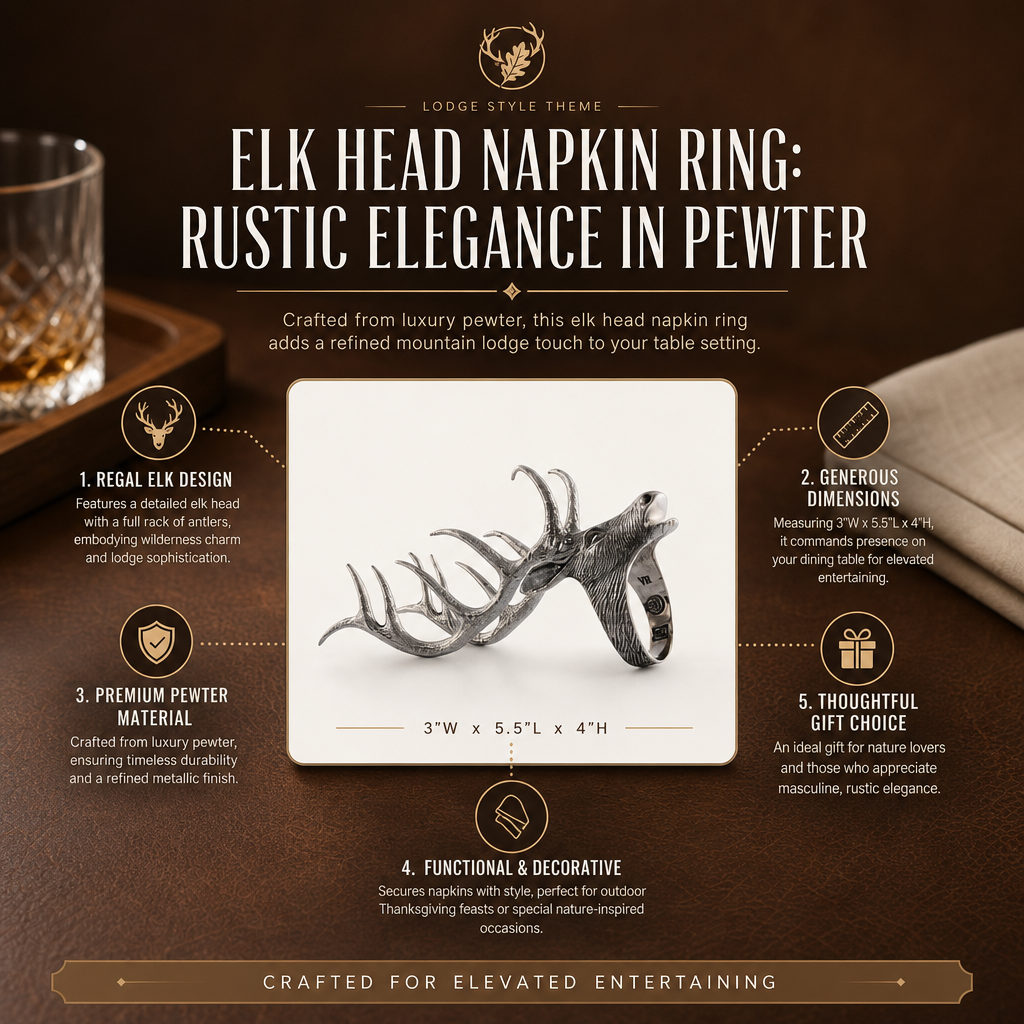 Elk Head Napkin Ring 11