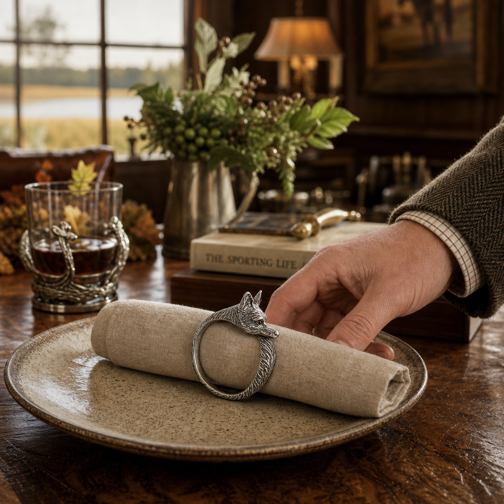 Pewter Fox Napkin Ring 6