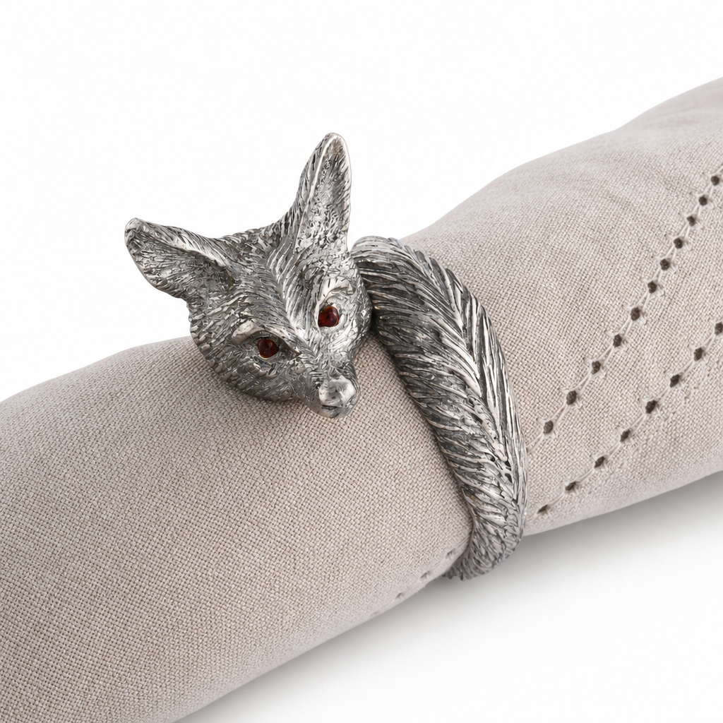 Pewter Fox Napkin Ring 10