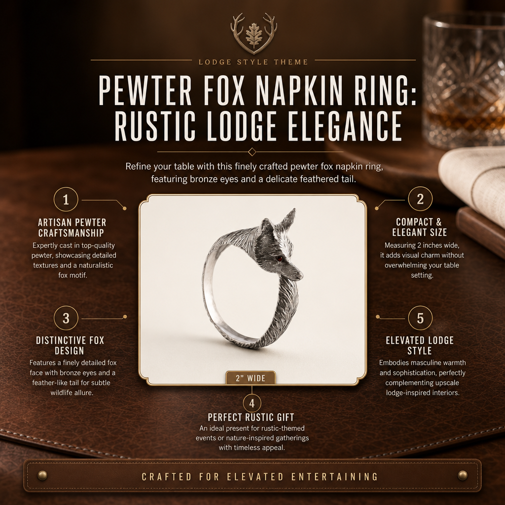 Pewter Fox Napkin Ring 1