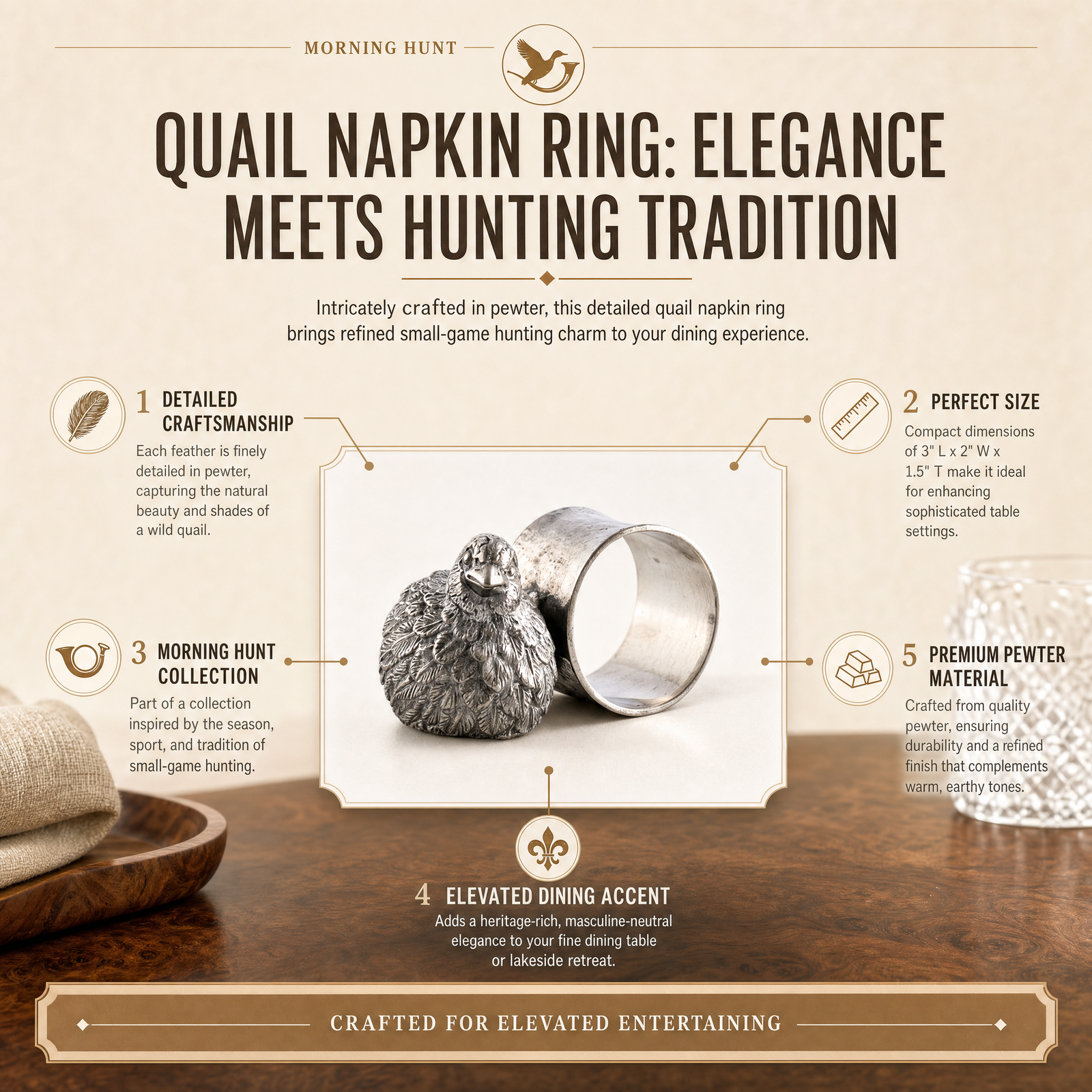 Quail Napkin Ring 11