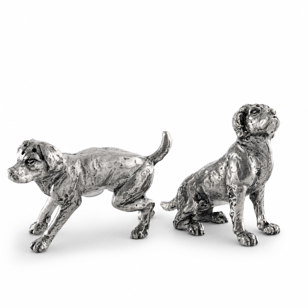 Pewter Spaniel Salt &amp; Pepper Set 1