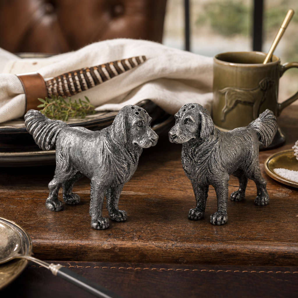 Pewter Retriever Salt and Pepper 6