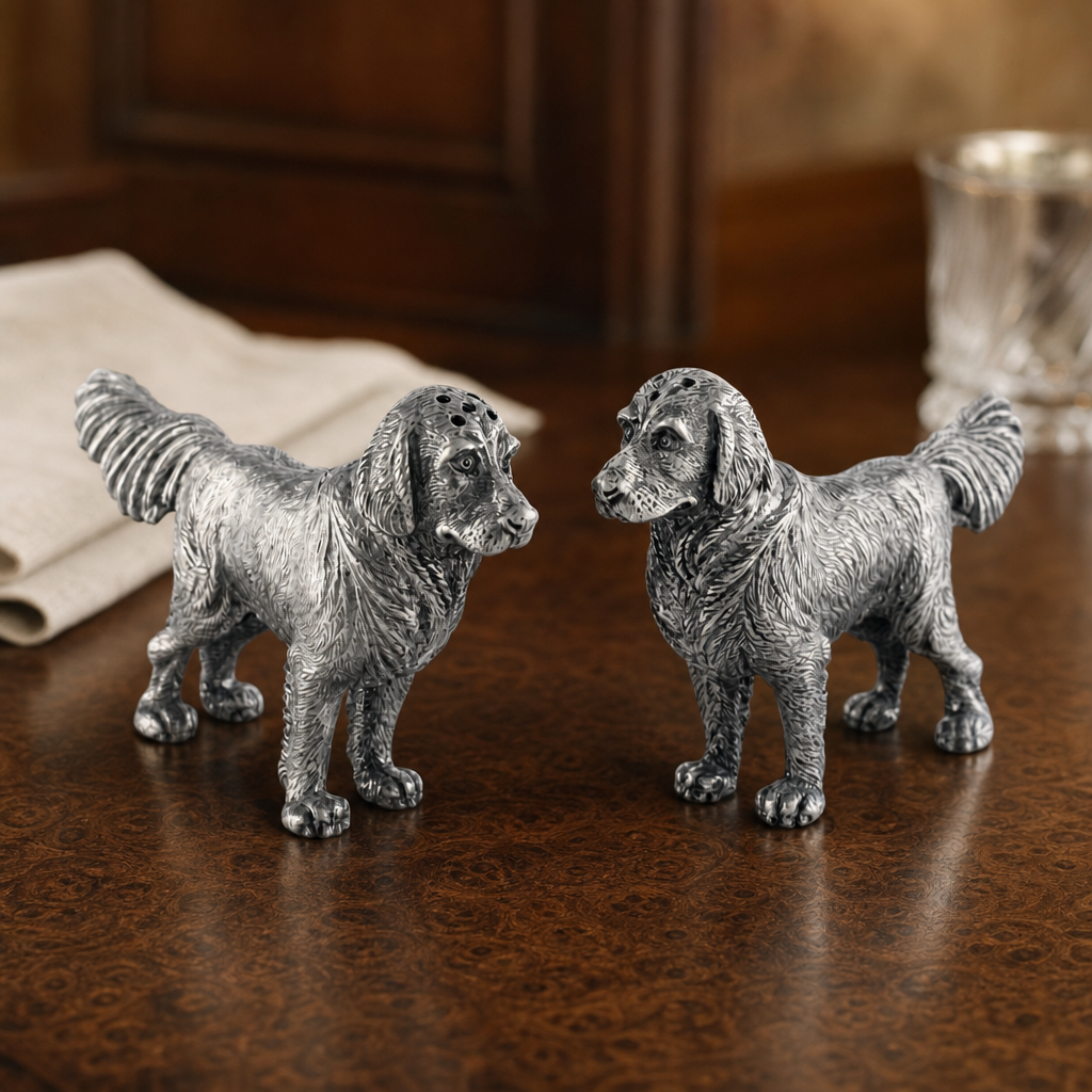 Pewter Retriever Salt and Pepper 1
