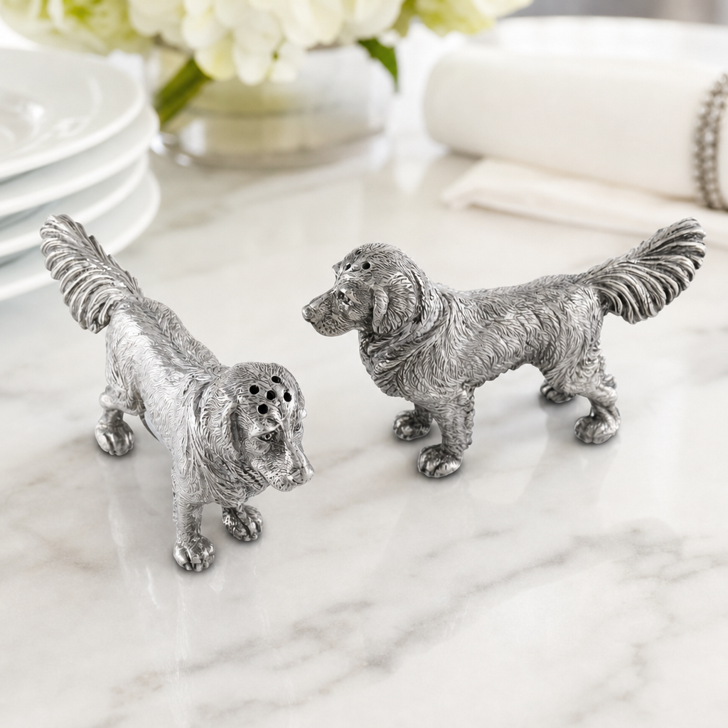 Pewter Retriever Salt and Pepper 10