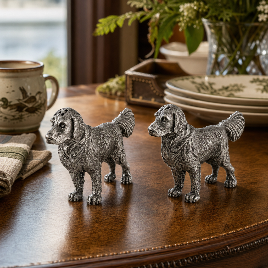 Pewter Retriever Salt and Pepper 8