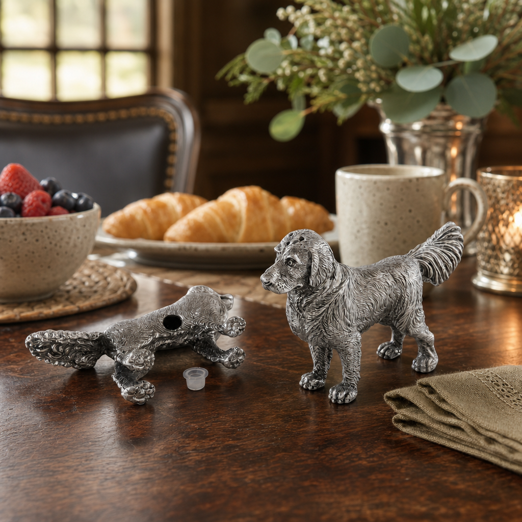 Pewter Retriever Salt and Pepper 9