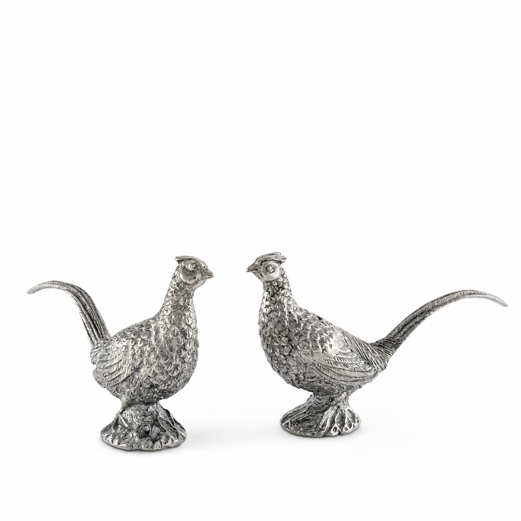 Pewter Pheasants Salt &amp; Pepper Set 1