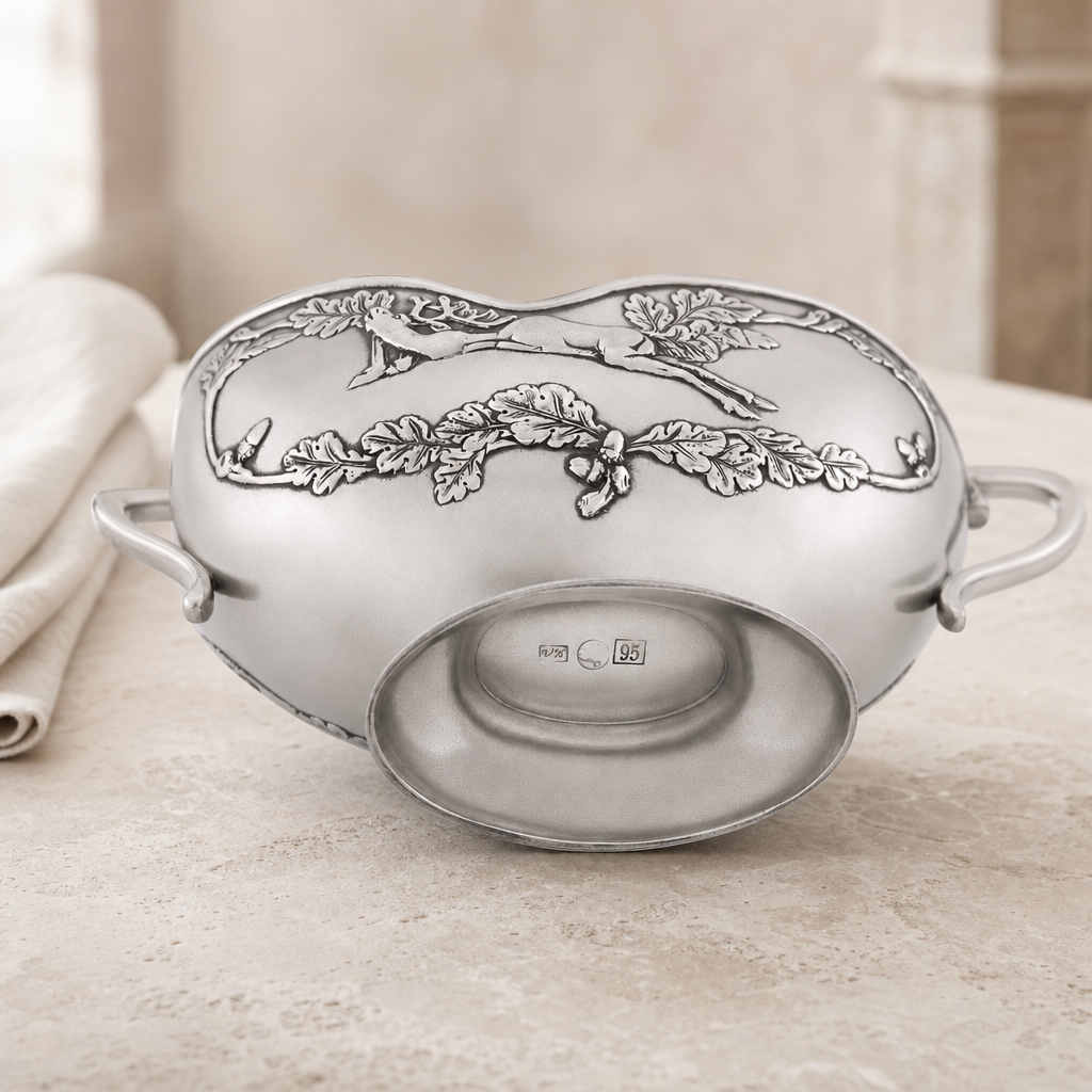 Noble Elk Pewter Gravy Boat 5