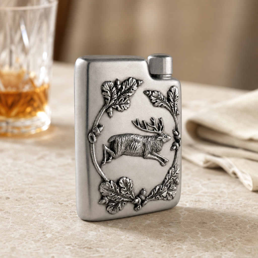 Black Forest Pewter Flask 1
