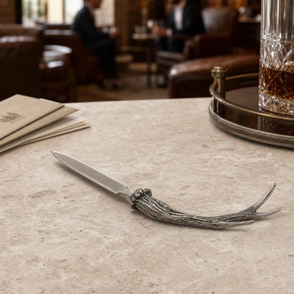 Pewter Handle Antler Letter Opener 6