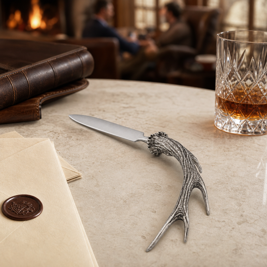 Pewter Handle Antler Letter Opener 7