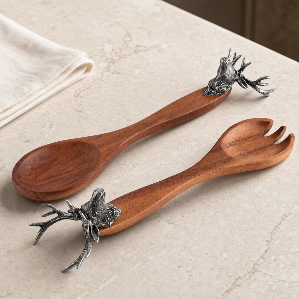 Elk Head Salad Servers 2