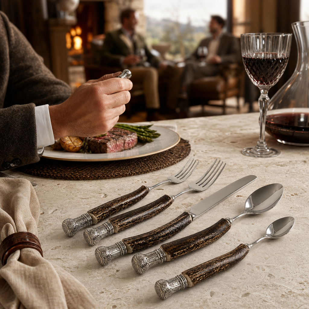 Composite Antler King Crown Flatware Set 5